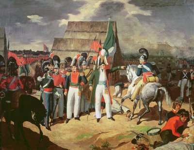 Santa Anna sfida le truppe spagnole di Ferdinando VII da Mexican School